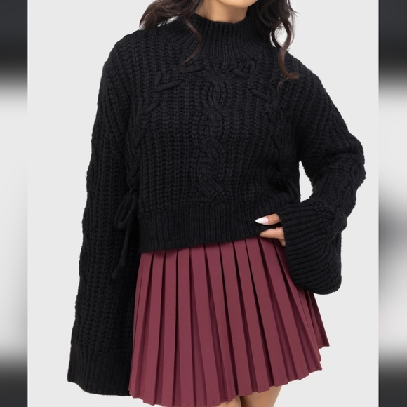 Killstar Black Cable Knit Sweater - Picture 4 of 9